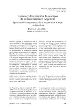 Espacio y desaparición: los campos de concentración en Argentina