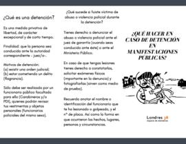 ¿Qué hacer en caso de detención en manifestaciones públicas?