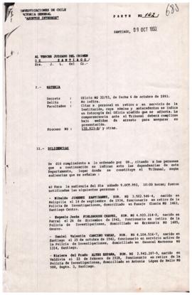 Citación de personal PDI a comparecer ante tribunales de justicia